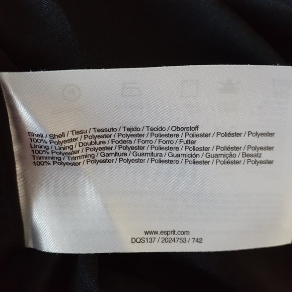 Esprit Collection Shift Dress Women's Size 8 Black Lined Ruched Bodice - Picture 7 of 7